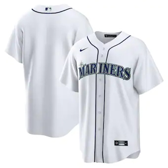 mens nike white seattle mariners home blank replica jersey_